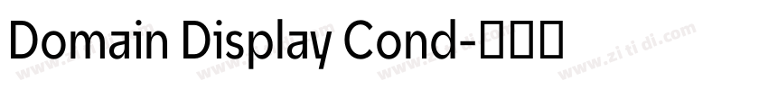 Domain Display Cond字体转换 Domain Display Cond字体转换